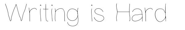 Writing is Hard font preview